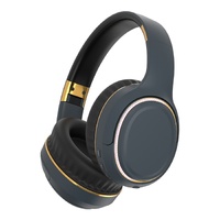 JR H6 Foldable Bluetooth 5.3 Wireless Headphone Over Ear Active Noise Cancelling Deep Bass Headset (Navy Blue)