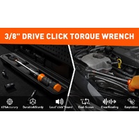 4Pc 3/8" Drive Click Torque Wrench Ratchet Socket  Adaptor Extension WorkShop