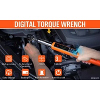3/8" Drive Digital Torque Wrench Electronic Adjustable Torque Range 44ftlb