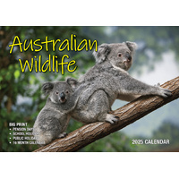 Australian Wildlife - 2025 Rectangle Wall Calendar 16 Months Animal Photography