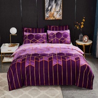 Erena Purple Quilt/Doona/Duvet Cover Set - Queen Size