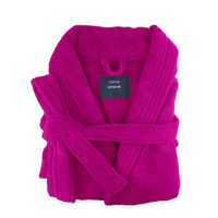 small medium egyptian cotton terry toweling bathrobe fuchsia