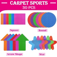 Classroom Sit Dots Carpet Spot Markers 30pcs Circles Stars Arrows Teaching Tool - Round