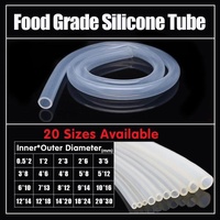 Food Grade Transparent Silicone Rubber Tube Hose Pipe Clear Beer Milk Soft 1M - 9*13mm