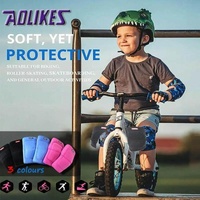 Aolikes Kid Knee Pad Crash Proof Antislip Basketball Skating Protector M Size - Rose Red