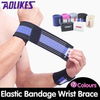 Aolikes Wrist Brace Elastic Bandage Support Sport Gym Wrap Fitness Wristband - Black