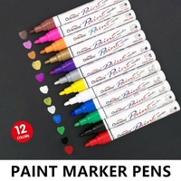 Multicolour Permanent Paint Marker Pens for Tyre Metal Glass Rubber - Green