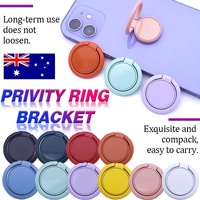Phone Ring Bracket 360 Degree Rotation Solid Colour Mobile Holder Grip Stand - Dark Green