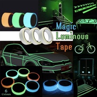 1cm x 3m Glow in the Dark Self-Adhesive Tape Fluorescent Decorative Strip - Yellow 1cm*3m