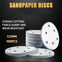 100x 123mm 6/8-Hole Sanding Discs Hook Loop Orbital Sander Pads 80 120 240 Grit - 240 Grits（6-Hole）