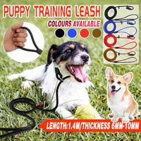 Dog Training Correction Leash Lead Cesar Puppy Pets Millan Slip Nylon Rope 10*140mm - Blue