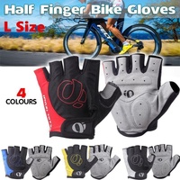 L Size Cycling Bicycle Half Finger Bike Gloves Unisex Anti Slip Padded - Grey