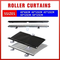 Silver Roller Blinds Suction Cup Sunshade Blackout Curtains Car Home Window Curtains - 45 X 125 CM