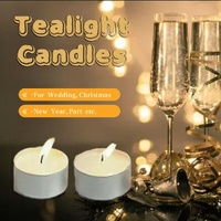 Tealight Candles 10 or 50 Pack Unscented Long Burning for Wedding Party Decor - Pink- 2 Hours10PCS