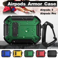 For Apple AirPods pro and pro2 Case Armor Earphone Heavy Duty Shockproof Cover - Black&Yellow For Airpods 3