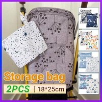 2Pcs/Set 18 X 25Cm Small Waterproof Wet Bag Stroller Hanging Organizer Bag - ES075-013