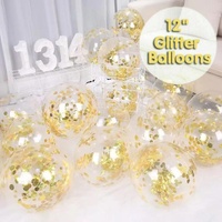 10/100X 30Cm Confetti Glitter Balloons for Party & Wedding - 30cm Green *100pcs