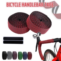 2X Thick Bicycle Handlebar Tape Bar Drop Wrap Mtb Road Bike Anti-Slip Punch - Blue