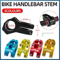 MTB Mountain Bike Handlebar Stem 31.8mm Aluminium Alloy Short Stem Cycling Part - Blue