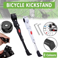 Rear Adjustable Kickstand for Mountain Bicycle Road Bike Parking Support Leg - Black