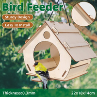 Hanging Bird House Nest Feeder Outdoor Garden Cage Shelter For Small Wild Birds