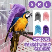 Cozy Bird Blanket Shawl Parrot Snuggle Cabin Plush Hanging Cotton Nest Bedding - Purple-M Size