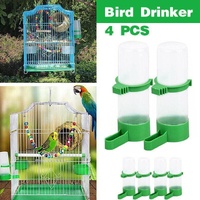 4Pcs/Set Drinker Food Feeder Water Clip For Cage Bird Parrot Cockatiel Budgie Au