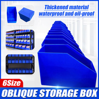 Plastic Storage Box Set 6Size Clear Hard Case Miter Tool Parts Display Organiser - 40x30x35cm