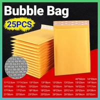 25PCS Poly Bubble Mailer Yellow Colour Multi-Size Plastic Padded Bag - 25PCS-14x20CM