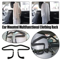 Vehicle Headrest Clothes Hanger PU Leather Suit Rack for Back Seat Storage