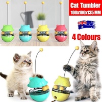 Cat Treat Dispenser Toy Ball Kitten Selfplay Interactive Tumbler Multifunction - Yellow