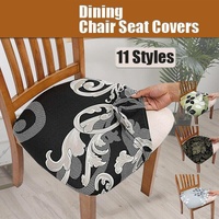 Stretch Dining Chair Seat Covers Removable Seat Cushion Slipcovers Protector - B