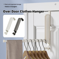 Folding Behind the Door Hook Hanger Clothes Hat Hanger Wall Mounted Organizer - Grey
