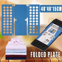 Small Size Folding Board for T-Shirts and Tops Magic Flip Fold Clothes Folder Tool - Black