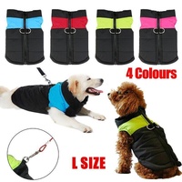 L Size Large Dog Jacket Padded Waterproof Pet Clothes Warm Windbreaker Vest Coat Winter - Pink