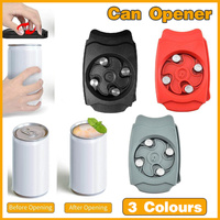 Topless Can Opener Manual Kitchen Tool for Beer Soda and Tin Bottles - Red