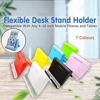 Desk Stand Holder for Mobile Phone Tablet iPad iPhone Samsung Universal Mount - Red