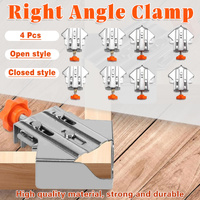 Angle Clamp Set 4pcs 90-Degree Adjustable L Shape Corner Woodworking Position - Closed style