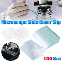 100set Microscope Slide Coverslips for Laboratory Use Glass Slides Research Tool