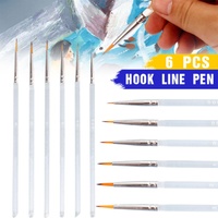 6X Extra Fine Detail Paint Brushes Art Miniatures Model Maker