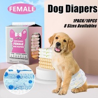 Disposable Female Dog Diapers Leakproof Breathable with Colour Indicator - S 26-46cm