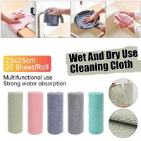 Multifunctional Kitchen Cleaning Towel Strong Absorbent Hand Tear Dish Cloth - Grey
