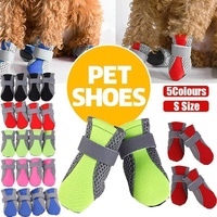 4PCS S Size Anti Slip Waterproof Protective Dog Shoes Rain Boots Pet Socks Booties - Blue