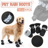Set Anti Slip Waterproof Protective Dog Shoes Rain Boots Pet Socks Booties 4Pcs - XL