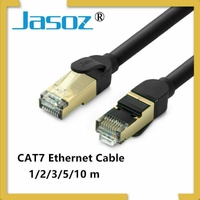 Jasoz Network Lan Cat7 Rj45 Cord Ethernet Shielded Cable Patch Lead 1-10M - 1 m