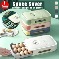 Drawer Type Eggs Tray Fruit Storage Box Kitchen Stacking Holder Food Container - Blue