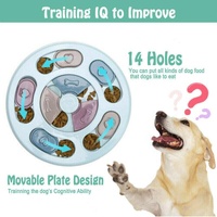 Dog Treat Dispenser Puppy Feeder Puzzle Game Interactive Toy Pet Training Supply - Pink