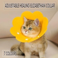 Pet Dog Cat Adjustable Soft Healing Elizabethan Collar Cone Medical Protective - Orange