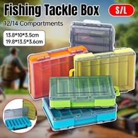 Multifunctional Fishing Bait Storage Box Accessories Gear Organizer Tool Box - Blue-L