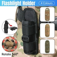 Portable Outdoor Military Flashlight Bag Pouch Tactical Case Holster Belt Holder - Camouflage